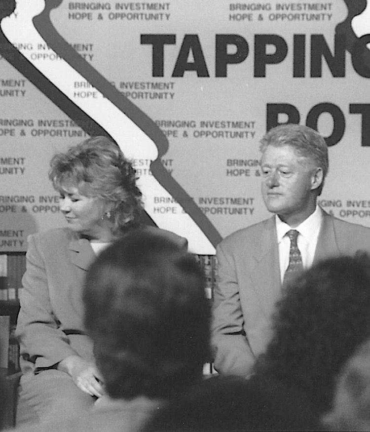 Patty with President Bill Clinton